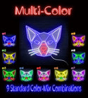 ADVPRO Origami Cat Head Face Ultra-Bright LED Neon Sign fn-i4084 - Multi-Color