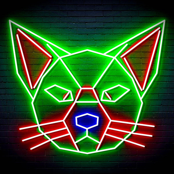 ADVPRO Origami Cat Head Face Ultra-Bright LED Neon Sign fn-i4084 - Multi-Color 3