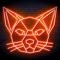 ADVPRO Origami Cat Head Face Ultra-Bright LED Neon Sign fn-i4084 - Orange