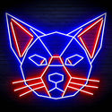 ADVPRO Origami Cat Head Face Ultra-Bright LED Neon Sign fn-i4084 - Red & Blue