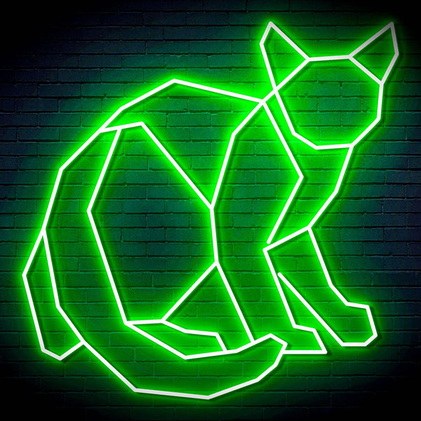 ADVPRO Origami Cat Ultra-Bright LED Neon Sign fn-i4085 - Golden Yellow