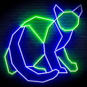 ADVPRO Origami Cat Ultra-Bright LED Neon Sign fn-i4085 - Green & Blue