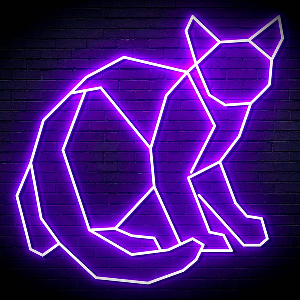 ADVPRO Origami Cat Ultra-Bright LED Neon Sign fn-i4085 - Purple