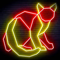 ADVPRO Origami Cat Ultra-Bright LED Neon Sign fn-i4085 - Red & Yellow