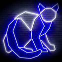ADVPRO Origami Cat Ultra-Bright LED Neon Sign fn-i4085 - White & Blue