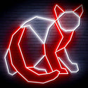 ADVPRO Origami Cat Ultra-Bright LED Neon Sign fn-i4085 - White & Red