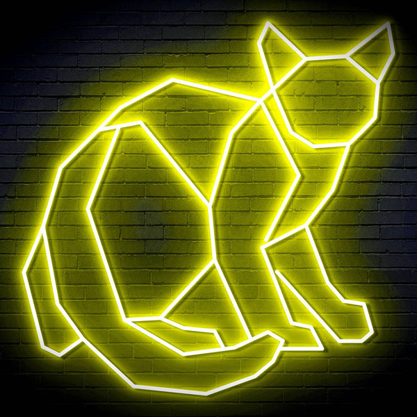 ADVPRO Origami Cat Ultra-Bright LED Neon Sign fn-i4085 - Yellow