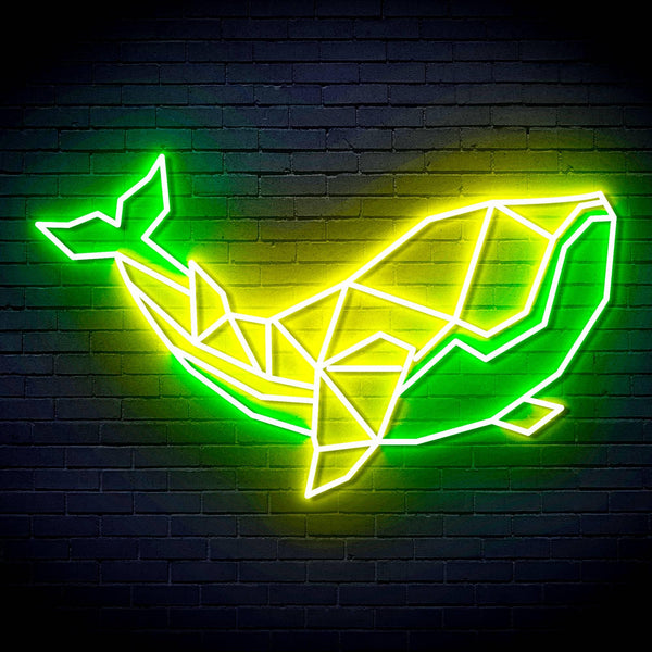 ADVPRO Origami Whale Ultra-Bright LED Neon Sign fn-i4086 - Green & Yellow