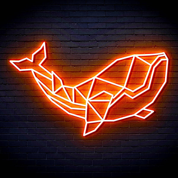 ADVPRO Origami Whale Ultra-Bright LED Neon Sign fn-i4086 - Orange