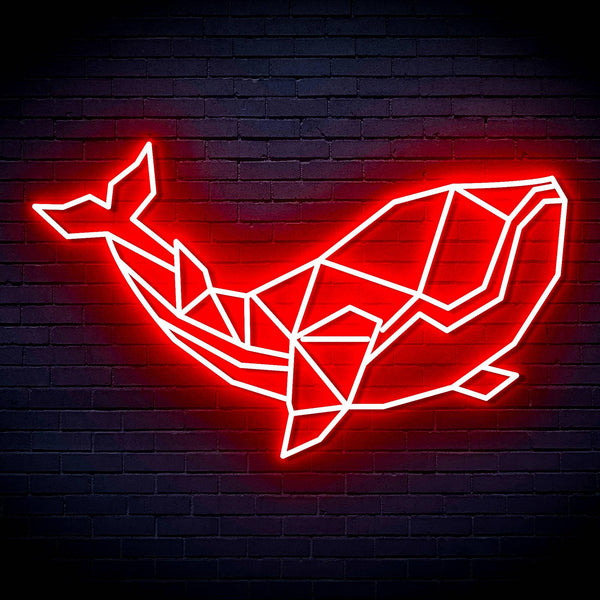 ADVPRO Origami Whale Ultra-Bright LED Neon Sign fn-i4086 - Red