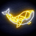 ADVPRO Origami Whale Ultra-Bright LED Neon Sign fn-i4086 - White & Golden Yellow