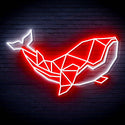 ADVPRO Origami Whale Ultra-Bright LED Neon Sign fn-i4086 - White & Red
