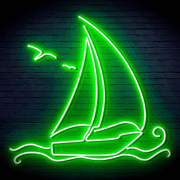ADVPRO Windsurfing Yacht Ultra-Bright LED Neon Sign fn-i4087 - Golden Yellow