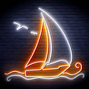 ADVPRO Windsurfing Yacht Ultra-Bright LED Neon Sign fn-i4087 - White & Orange