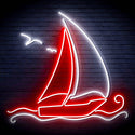 ADVPRO Windsurfing Yacht Ultra-Bright LED Neon Sign fn-i4087 - White & Red