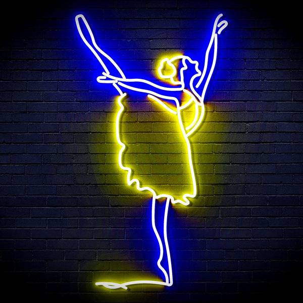 ADVPRO Lady Dancer Ultra-Bright LED Neon Sign fn-i4088 - Blue & Yellow