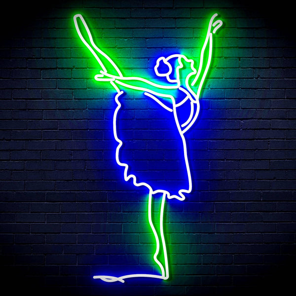 ADVPRO Lady Dancer Ultra-Bright LED Neon Sign fn-i4088 - Green & Blue