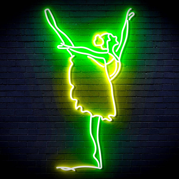 ADVPRO Lady Dancer Ultra-Bright LED Neon Sign fn-i4088 - Green & Yellow