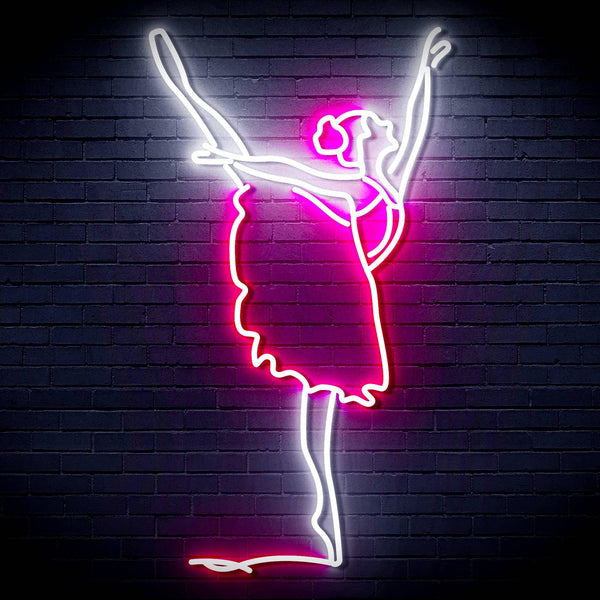 ADVPRO Lady Dancer Ultra-Bright LED Neon Sign fn-i4088 - White & Pink