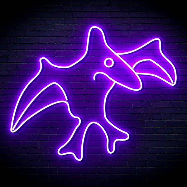 ADVPRO Pterodactyl Dinosaur Ultra-Bright LED Neon Sign fn-i4092 - Purple