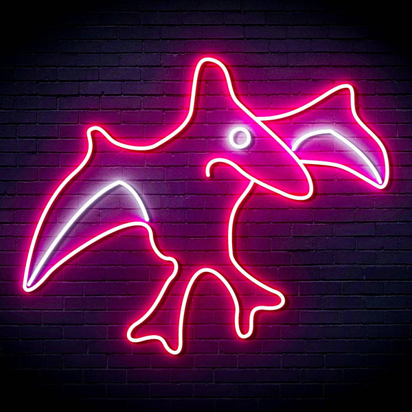 ADVPRO Pterodactyl Dinosaur Ultra-Bright LED Neon Sign fn-i4092 - White & Pink