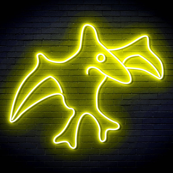 ADVPRO Pterodactyl Dinosaur Ultra-Bright LED Neon Sign fn-i4092 - Yellow
