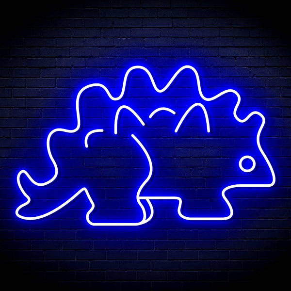 ADVPRO Stegosaurus Dinosaur Ultra-Bright LED Neon Sign fn-i4093 - Blue