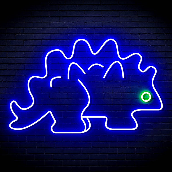 ADVPRO Stegosaurus Dinosaur Ultra-Bright LED Neon Sign fn-i4093 - Green & Blue