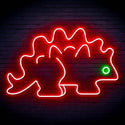 ADVPRO Stegosaurus Dinosaur Ultra-Bright LED Neon Sign fn-i4093 - Green & Red