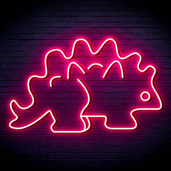 ADVPRO Stegosaurus Dinosaur Ultra-Bright LED Neon Sign fn-i4093 - Pink