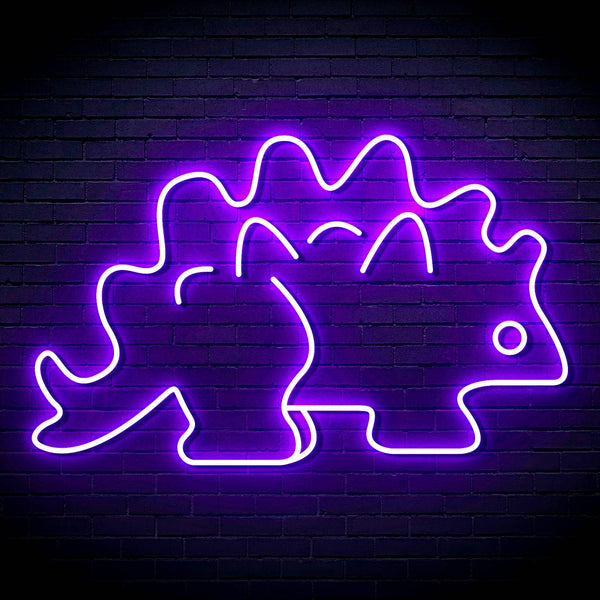 ADVPRO Stegosaurus Dinosaur Ultra-Bright LED Neon Sign fn-i4093 - Purple