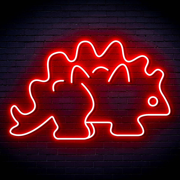 ADVPRO Stegosaurus Dinosaur Ultra-Bright LED Neon Sign fn-i4093 - Red
