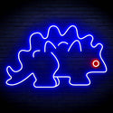 ADVPRO Stegosaurus Dinosaur Ultra-Bright LED Neon Sign fn-i4093 - Red & Blue