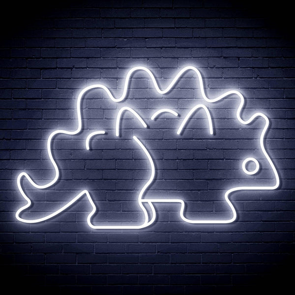 ADVPRO Stegosaurus Dinosaur Ultra-Bright LED Neon Sign fn-i4093 - White