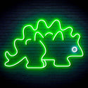 ADVPRO Stegosaurus Dinosaur Ultra-Bright LED Neon Sign fn-i4093 - White & Green