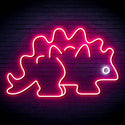 ADVPRO Stegosaurus Dinosaur Ultra-Bright LED Neon Sign fn-i4093 - White & Pink