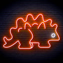 ADVPRO Stegosaurus Dinosaur Ultra-Bright LED Neon Sign fn-i4093 - White & Orange