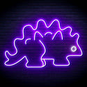 ADVPRO Stegosaurus Dinosaur Ultra-Bright LED Neon Sign fn-i4093 - White & Purple