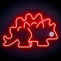 ADVPRO Stegosaurus Dinosaur Ultra-Bright LED Neon Sign fn-i4093 - White & Red