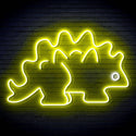 ADVPRO Stegosaurus Dinosaur Ultra-Bright LED Neon Sign fn-i4093 - White & Yellow