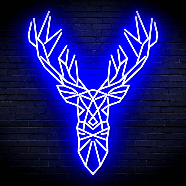 ADVPRO Origami Deer Head Face Ultra-Bright LED Neon Sign fn-i4094 - Blue