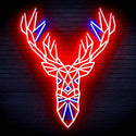 ADVPRO Origami Deer Head Face Ultra-Bright LED Neon Sign fn-i4094 - Blue & Red