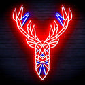 ADVPRO Origami Deer Head Face Ultra-Bright LED Neon Sign fn-i4094 - Blue & Red