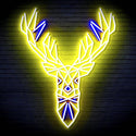 ADVPRO Origami Deer Head Face Ultra-Bright LED Neon Sign fn-i4094 - Blue & Yellow