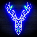 ADVPRO Origami Deer Head Face Ultra-Bright LED Neon Sign fn-i4094 - Green & Blue