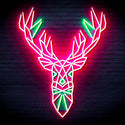 ADVPRO Origami Deer Head Face Ultra-Bright LED Neon Sign fn-i4094 - Green & Pink