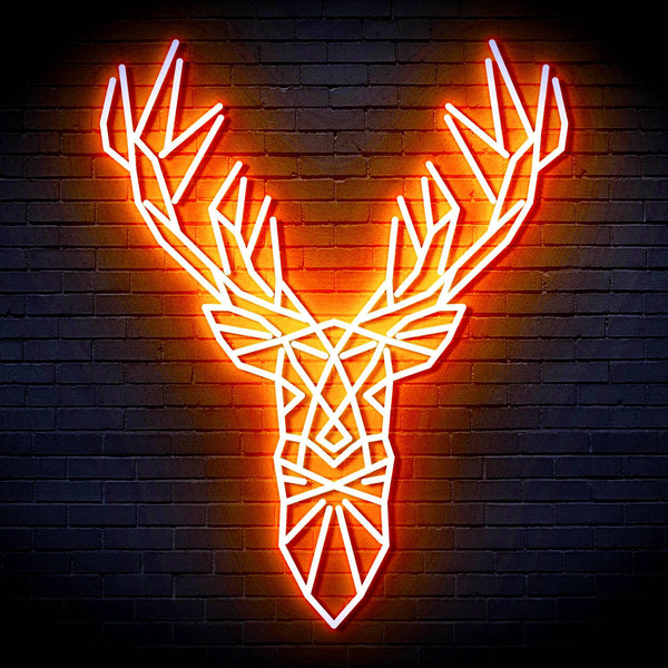 ADVPRO Origami Deer Head Face Ultra-Bright LED Neon Sign fn-i4094 - Orange