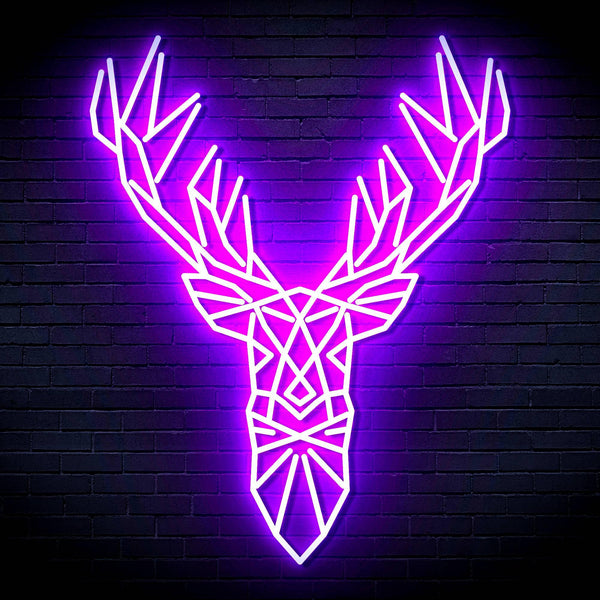 ADVPRO Origami Deer Head Face Ultra-Bright LED Neon Sign fn-i4094 - Purple