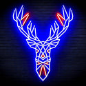 ADVPRO Origami Deer Head Face Ultra-Bright LED Neon Sign fn-i4094 - Red & Blue