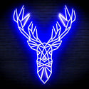 ADVPRO Origami Deer Head Face Ultra-Bright LED Neon Sign fn-i4094 - White & Blue